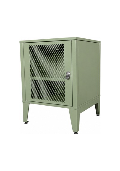 Alfafonet Ziglat Serisi Kilitli Metal Home Office Dolabı %70 Perfore Kapaklı Yeşil Ral 6018 450x600x450 Mm