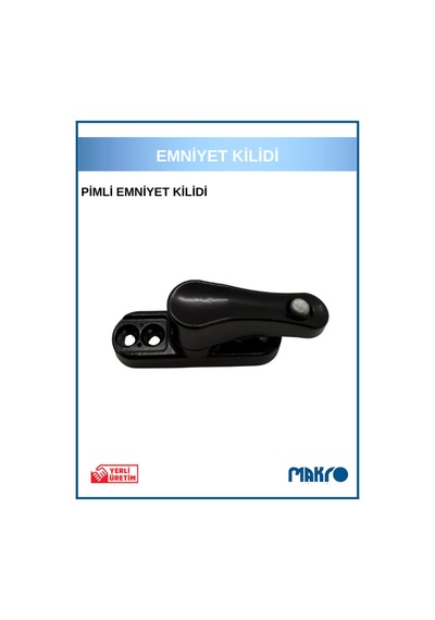 Pvc Kapı Pencere Pimapen Balkon Kapısı Çocuk Emniyet Kilidi Güvenlik Pimli Metal Siyah