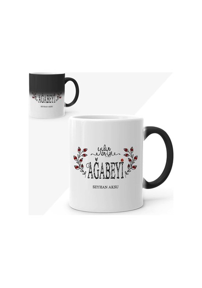 Kişiye Özel Yılın En Iyi Ağabeyi Sihirli Kupa Bardak