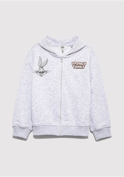 Mavi Bugs Bunny Açık Gri Kız Çocuk Sweatshirt M7s10134-88467 Açık Gri