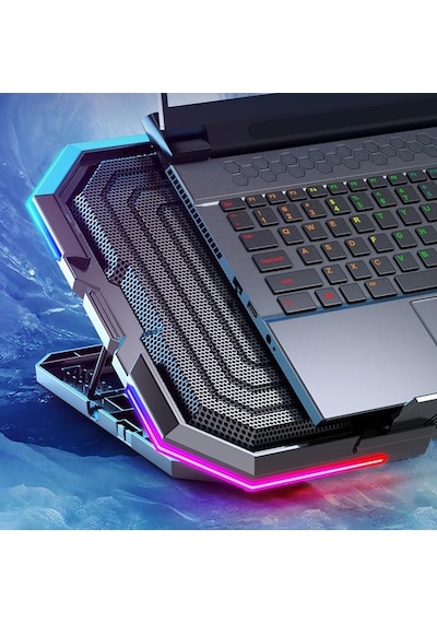Classone Mila Serisi 13-17 İnch Uyumlu M6 R-type 2200 Rpm, Rgb Işıklı, 6 Fan, Telefon Stand, Notebook Soğutucu Stand