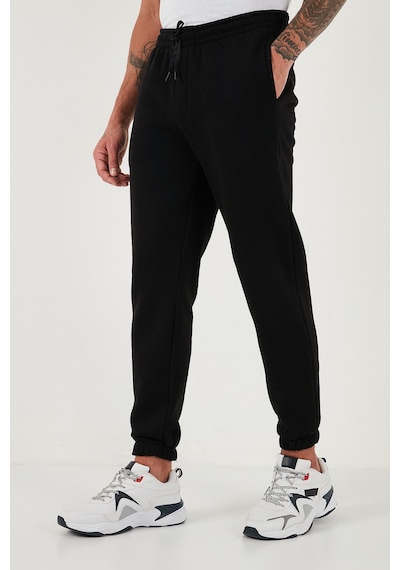 Buratti Pamuklu Regular Fit Normal Bel Lastikli Paça Cepli Erkek Eşofman Altı 59080153W4 Siyah