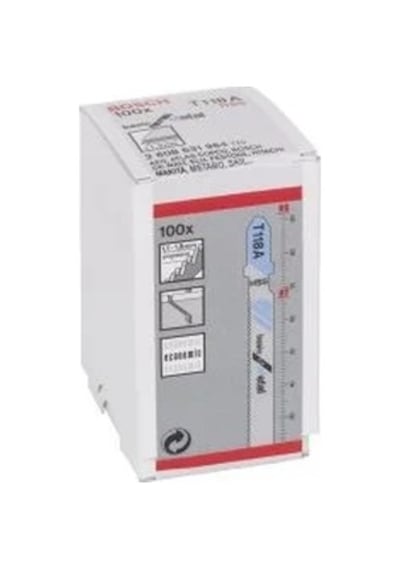 Bosch Ekonomik Seri Metal İçin T 118 A Dekupaj Testeresi Bıçağı - 100'lü Paket