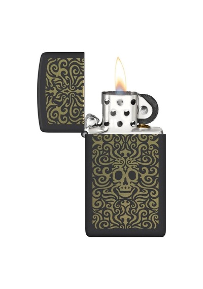 Zippo Slim Skull Filigree Dizayn Çakmak