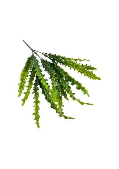 Yapay Çiçek Kıvırcık Saz Yeşil 5 Dallı 40x20Cm Aradal Garnitür Çi