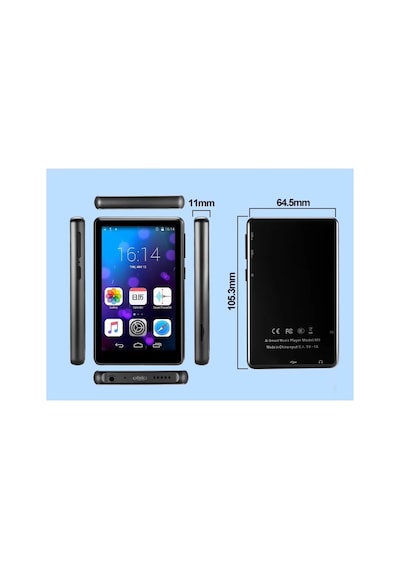 Wifi Mp3-mp4 Player 4 İnç Ekranlı 16gb Android Müzik Çalar