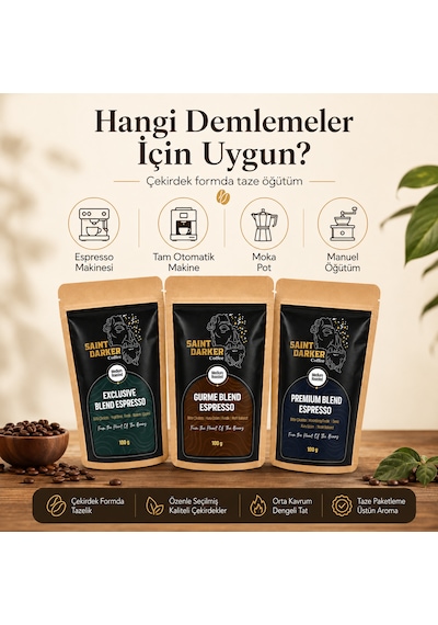 Çekirdek Kahve Tanışma Paketi 3x100 Gr