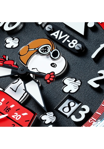 Avı-8 Hawker Hurricane Av-4151-01 Mckellar Dual Time Peanuts Snoopy Flying Ace Limited Edition Erkek Gri