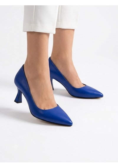 Asmi Shoes Kadın Flora Mavi 6 Cm İnce Topuklu Stiletto MAVİ