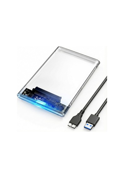 2.5" Sata Hdd/ssd Harici Disk Kutusu - Usb 3.0 Micro-b 5gbps E Kadar Hız - 4tb A Kadar Destek - Windows/mac/linux Uyumlu - Taşınabilir Şeffaf Harddisk Kutusu