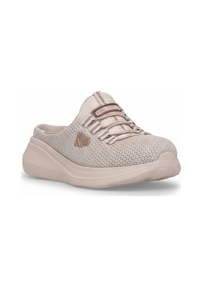 King Paolo D5109 Krakers Sabo Kadın Memory Foam Düz Sandalet Bej Bej