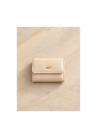 Names Bag Kadın Küçük Boy Çıtçıtlı Cüzdan Ve Kartlık Krem Krem