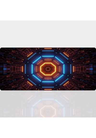 90x40 Cm Desenli Oyuncu Gaming Mouse Pad Kaymaz Kauçuk Taban Fare Altlığı Xxl Neonstrike Serisi 03