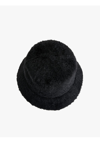 Koton Peluş Bucket Şapka Siyah 6wak40008aa Siyah