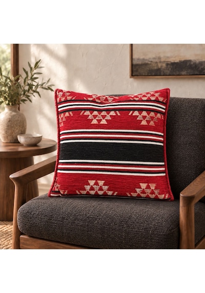 Bk Gift El Yapımı Otantik Türk Kilim Kırlent Yastık 43x45 Cm -3 Bohem Etnik Dekoratif Koltuk Yastığı Çok Renkli