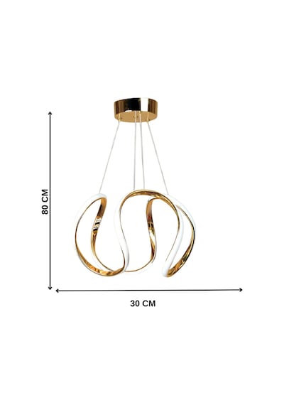 Elara Gold Led Avize Modern Salon & Oturma Odası Gold