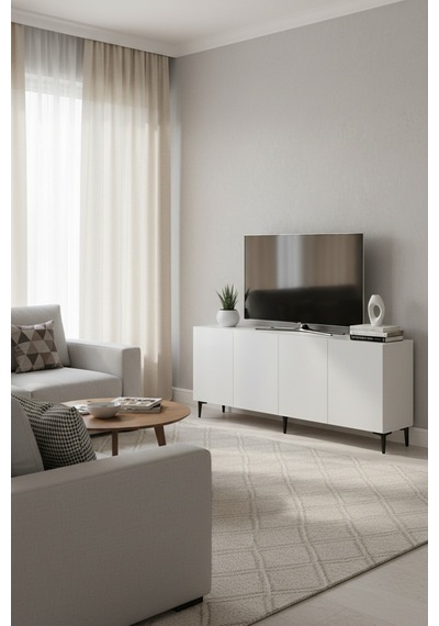 Ka1899b Aplos Konsol ,tv Sehpası Beyaz 180cm