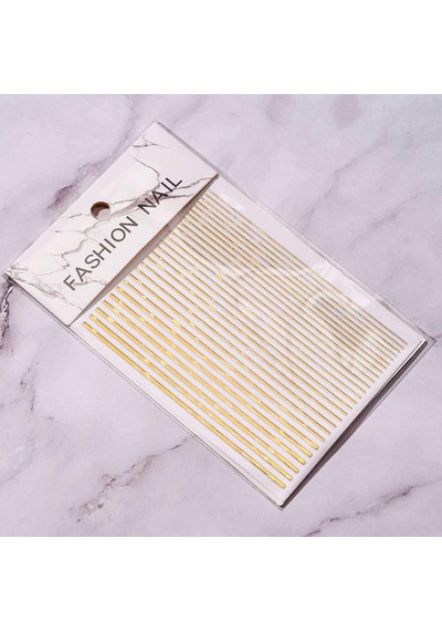 Adanil Nail Art Kendinden Yapışkanlı Şerit Sticker Parıltılı Altın