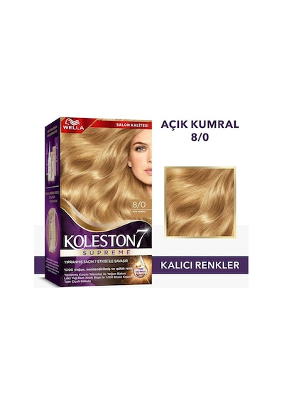 Koleston Supreme Kit 8/0 Açık Kumral Saç Boyası