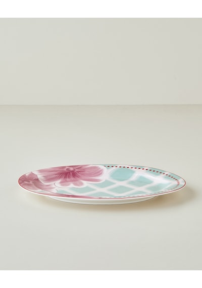 English Home Floreline Bone Porselen Kayık Tabak 25,5 Cm Renkli Çok Renkli