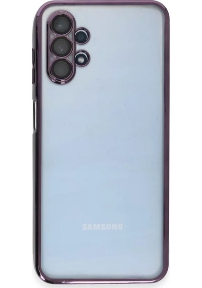 Newface Samsung Galaxy A13 4g Kılıf Razer Lensli Silikon - Mor