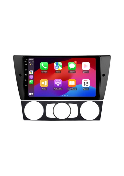 Bmw E90 Araç Multimedya Android Ekran Carplay Navigasyon Cihazı Double Teyp 4+64 9" 05-11 Black Cadence