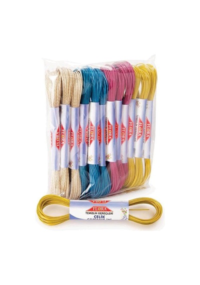 Omnisoft FLR FT523 Çelik Çamaşır İpi 10 Metre 12'li Paket