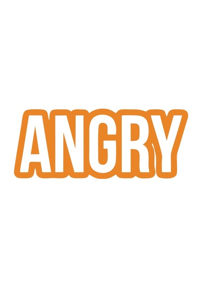 Angry Araba Sticker 17x17 Cm Turuncu