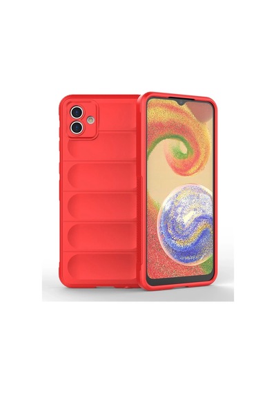 Gld-spt- Newface Samsung Uyumlu Galaxy A04e Kılıf Optimum Silikon - Kırmızı