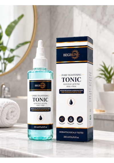 Begısun %6 Glikolik Asit Aha+bha Gözenek Sıkılaştırıcı Ve Arındırıcı Yüz Toniği 200 Ml