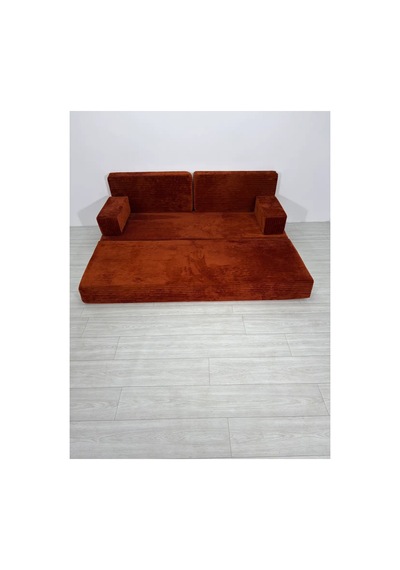 Premium Fitilli Kadife Kumaş, Konforlu Yer Kanepesi ,modüler Koltuk Takımı - Kiremit Turuncu Premium Fitilli Kadife Kumaş, Konforlu Yer Kanepesi ,modüler Koltuk Takımı - Kiremit Turuncu