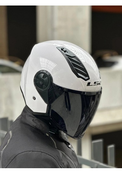 Ls2 Aırflow 2 Beyaz Kask Siyah Vizör Beyaz