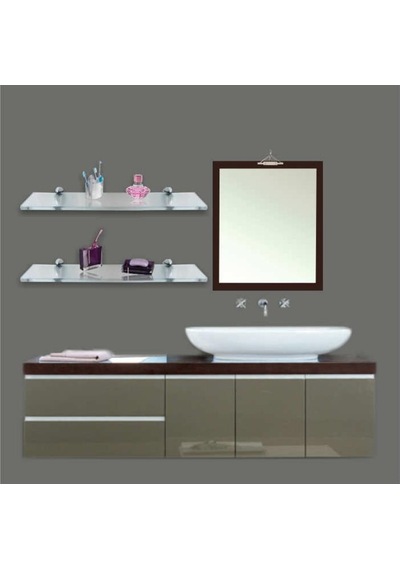 Raf Kitaplık Etejer Lavabo Için Cam Raf 2 Adet