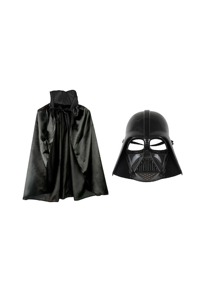 Çocuk Boy Yıldız Savaşları Star Wars Darth Vadet Maskesi ve 90 cm Pelerin Seti Siyah