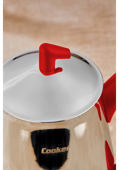 Cooker Bumerang Aile Boy Paslanmaz Çelik Çaydanlık Takımı 1,4-2,7 Litre Ckr2790 Kırmızı