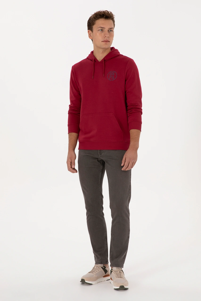 U.S. Polo Assn. Erkek Koyu Frambuaz Sweatshirt 50313718-VR104