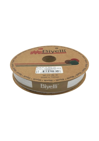Biye Simli Katlı Kg Gümüş 2 Cm 25 Metre %50 Simli % 50 Polyester