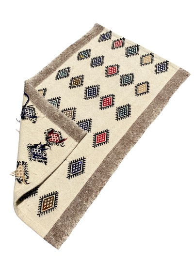 El Dokuma %100 Yün Küçük Kilim 67x108 Karışık Renkli Yün Kilim