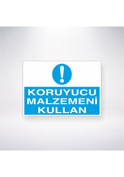 Koruyucu Malzemeni Kullan 21x28 Arkası Yapışkanlı Sticker