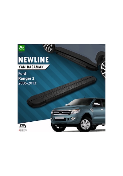 S-dizayn Ford Ranger 2 Newline Siyah Yan Basamak 193 Cm 2006-2013 A+ Kalite