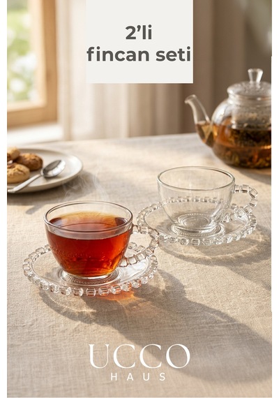 2 Kişilik Cam Fincan Seti 225 Ml Retro Fincan Çay Kahve Su Espresso Bitki Çayı Bardağı Bardak Seti