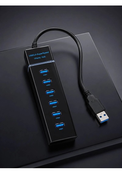 Mey İthalat Usb 3.0 Çoklayıcı 7 Port Yüksek Hızlı Veri Aktarım Diğer