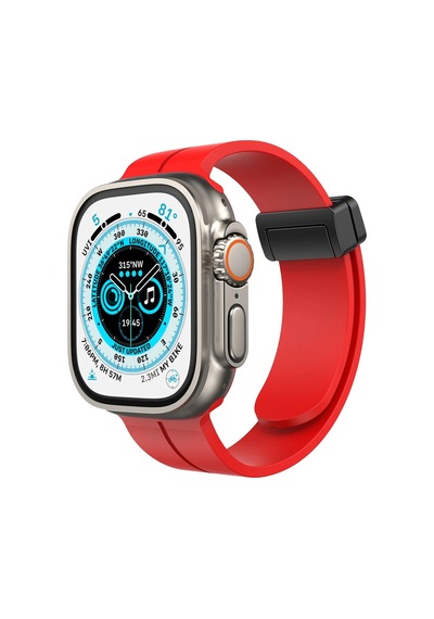 Newface - 16 - Apple Watch 38mm Kr412 Elegance Stylısh Kordon - Kmrsfres - - Kırmızı