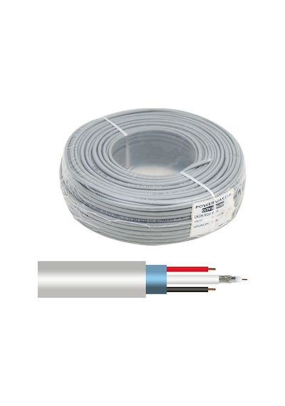 100mt 2+1 Cctv 0.50mm Kamera Kablosu 100 Metre