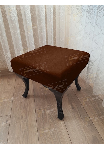 Ayak Ucu Kapı Önü Antre Düz Bench Puf Siyah Ayak Mor