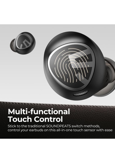 Free2 Classic, Kablosuz Bluetooth V5.1 Kulaklık Ipx5 Suya Dayanıklı Kulak İçi Bluetooth Kulaklık, Dahili Mikrofonlu, 30 Saat Çalma Süresi Siyah