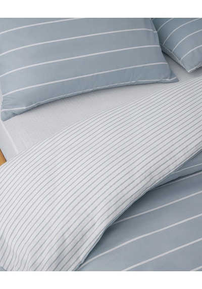 English Home Timeless Line Kolay Ütülenir Çarşaflı Çift Kişilik Nevresim Takımı 200x220 Cm Açık Mavi Açık Mavi