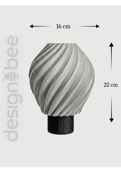 Designobee Lalezar Mermer Görünümlü Lamba- Modern Masa Ve Gece Lambası Ambiyans Lambası, Dekoratif Led Abajur,