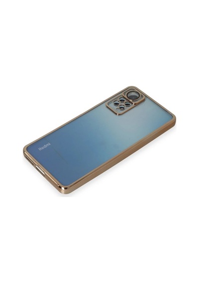 Xiaomi Redmi Note 11 Pro Kılıf Razer Lensli Silikon - Gold Düz Renkli