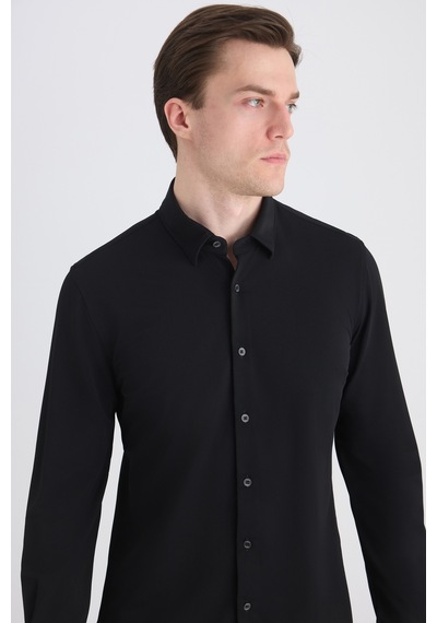 Twn Slim Fit Siyah Örme Gömlek 5ec02ım02259m Çok Renkli